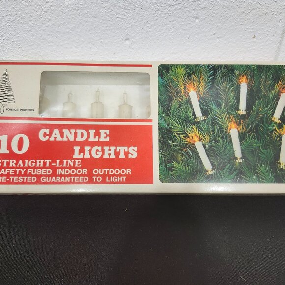 Vintage Foremost Industries Set of 10 Candle Lights - Indoor/Outdoor - Picture 1 of 7